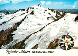 73167968 Weisskugel Fliegeraufnahme Oetztaler Alpen Mit Hintereisferner  Lansers - Sonstige & Ohne Zuordnung