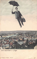 Belgique - LIÈGE - Surréalisme - Homme Volant Avec Son Parapluie - - Surrealism - Man Flying With His Umbrella - Liège