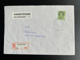 NETHERLANDS 1991 REGISTERED LETTER RIJSENHOUT TO LEIDERDORP 11-02-1991 NEDERLAND AANGETEKEND - Storia Postale