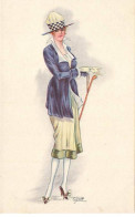 N°23862 - Illustrateur Pagani N°494-2 - Jeune Femme élégante Mettant Des Gants - Otros & Sin Clasificación