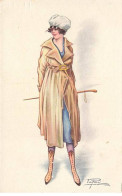 N°23860 - Illustrateur Pagani N°494-5 - Jeune Femme élégante Portant Un Imperméable - Altri & Non Classificati