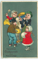 N°22883 - Carte Gaufrée - Anniversaire - MSIB N°13969 - Fanfare D'enfants - Geburtstag