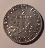 (Monnaies). France. 2 Fr 1919. Semeuse. Argent. - 2 Francs