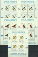 Argentina 1978 Football Soccer World Cup Set Of 5 Sheetlets Birds MNH - 1978 – Argentina