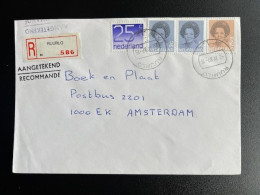 NETHERLANDS 1987 REGISTERED LETTER RUURLO TO AMSTERDAM 07-09-1987 NEDERLAND AANGETEKEND - Covers & Documents