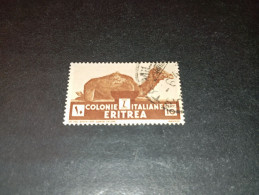 07AL07 COLONIE ITALIANE ERITREA 1933 SERIE PITTORICA 10 CENT. "O" - Erythrée