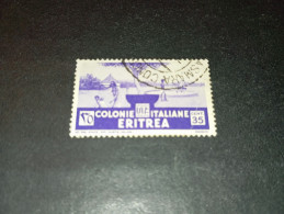 07AL07 COLONIE ITALIANE ERITREA 1933 SERIE PITTORICA 35 CENT. "O" - Eritrea