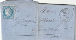 Lettre De Longwy à Gérardmer LAC - 1849-1876: Periodo Clásico