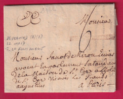 MARQUE DE VERVINS EN ROUGE 1766 AISNE LENAIN N°2 INDICE 17 TEXTE LA FLAMANBRIE POUR PARIS LETTRE - 1701-1800: Precursores XVIII