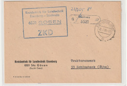 ZKD-Brief über Postnebenstelle Gösen - Sonstige & Ohne Zuordnung