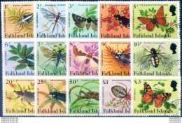 Definitiva. Fauna. Farfalle E Insetti 1984. Usati. - Islas Malvinas