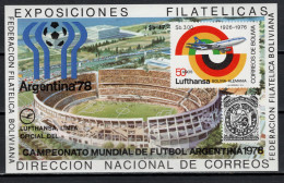 Bolivia 1978 Football Soccer World Cup, Aviation S/s MNH -scarce- - 1978 – Argentina