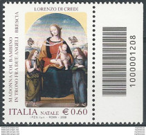 2008 Italia Natale 2008 Codice A Barre MNH Unif. 3114cb - Altri & Non Classificati