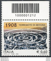 2008 Italia Terremoto Di Messina Codice A Barre MNH Unif. 3118cb - Other & Unclassified