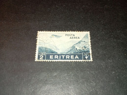 07AL07 COLONIE ITALIANE ERITREA 1936 SERIE PITTORICA POSTA AEREA LIRE 2 "O" - Eritrea