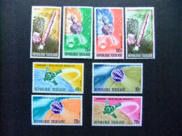 55 TOGO REPUBLIQUE TOGOLAISE 1967 / LANZAMIENTO PRIMEROS SATELITES / YVERT 525 / 30 + PA 67 / 68  MNH - Togo (1960-...)