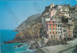 CARTOLINA  C12 RIOMAGGIORE,LA SPEZIA,LIGURIA-LE CINQUE TERRE-LA MARINA-MARE,VACANZA,SPIAGGIA,BELLA ITALIA,VIAGGIATA 1992 - La Spezia