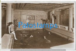 228460 SHIP BARCO CAP ARCONA SWIMMING POOL INTERIOR POSTAL POSTCARD - Other & Unclassified