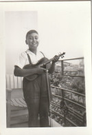 JEWISH JUDAICA TURQUIE CONSTANTINOPLE HALKI  FAMILY ARCHIVE SNAPSHOT PHOTO BOY VIOLON  6.5X9.5cm. - Personnes Anonymes