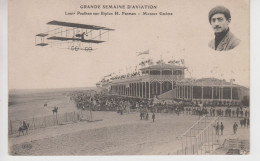 CPA Grande Semaine D'Aviation - Louis Paulhan Sur Biplan H. Farman - Moteur Gnôme - Fliegertreffen