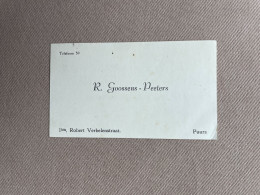 Visitekaartje - Carte Visite / GOOSSENS - PEETERS / Puurs - Visiting Cards