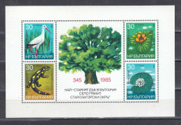 Bulgaria 1986 - Environment Protection ( Animals, Plants And Tree), Mi-Nr. Block 167A, MNH** - Nuovi