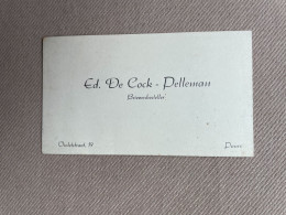 Visitekaartje - Carte Visite / DE COCK - PELLEMAN, Brievenbesteller / Puurs - Visitenkarten