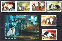 CUBA 2010 - Cats - MNH Set + Souvenir Sheet - Nuevos