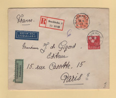 Suede - Stockholm - 1949 - Recommande Par Avion Destination France - Briefe U. Dokumente