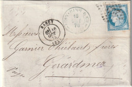 Lettre De Nancy à Gérardmer LAC - 1849-1876: Période Classique