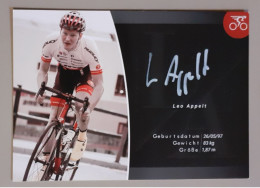 Autographe Leo Appelt Ikt Team - Cyclisme