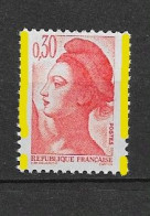 Liberté 0.30fr Orange YT 2182e Avec 2 Demi-bandes Phospho Et Phospho à Cheval. Cote YT > 10 €. - Ungebraucht