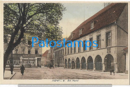 228467 GERMANY HAMM MARKET VIEW PARTIAL POSTAL POSTCARD - Other & Unclassified
