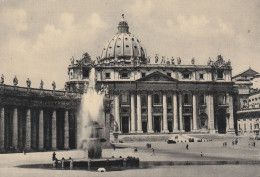 AD299 Roma - Basilica E Piazza Di San Pietro - Fontana / Viaggiata 1953 - San Pietro