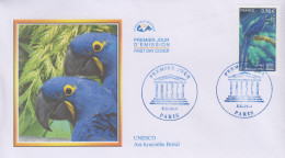 Enveloppe   FDC  1er  Jour    FRANCE    Ara  Hyacinthe    BRESIL     UNESCO    2014 - 2010-2019