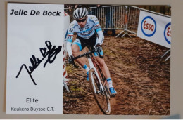 Autographe Jelle De Bock Keukens Buysse CT - Cyclisme