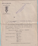 14-18 Imprimé Société Des Brasseurs - 28 VIII 18  - Tarifs Bière BRASSERIE DU MERLO à UCCLE  - OC1/25 Governo Generale