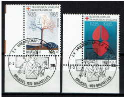 België 1985 OBP 2161/62 Rode Kruis, Croix-Rouge La Transfusion Sanguine - Gebruikt