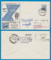 First Flight Cover LH 649 Boeing 720B Bangkok-Thailand To New-Delhi India 1963 - Primi Voli