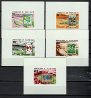 Burkina Faso (Upper Volta) 1977 Football Soccer World Cup Set Of 5 S/s Imperf. MNH -scarce- - 1978 – Argentine