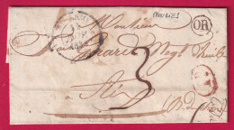 CAD TYPE 14 ST REMY DE PROVENCE BOUCHES DU RHONE OR DE MOULIES DECIME RURAL POUR AIX EN PROVENCE LETTRE - 1801-1848: Precursores XIX