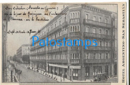 228473 SPAIN ESPAÑA SAN SEBASTIAN VIZCAYA PAIS VASCO PUBLICITY HOTEL ARGENTINO SPOTTED  POSTAL POSTCARD - Other & Unclassified