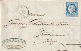 Lettre De Comines à Gérardmer LAC - 1849-1876: Période Classique