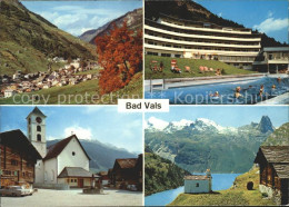 11640851 Bad Vals GR Thermalbad Dorfplatz Kirche Frunt Zervreila Mit Zervreilaho - Sonstige & Ohne Zuordnung