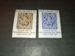 07AL07 REPUBBLICA ITALIANA 1958 VISITA IN ITALIA DELLO SCIA' DELL'IRAN "XX" - 1946-60: Mint/hinged