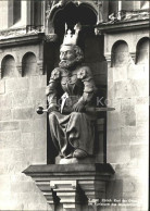 11640837 Zuerich Skulptur Karl Der Grosse Am Karlsturm Grossmuenster Zuerich - Sonstige & Ohne Zuordnung