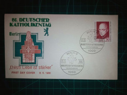 ALLEMAGNE. Enveloppe FDC Avec Cachet Commémoratif De “86 Deutscher Katholikentag”. Timbre Et Cachet Spécial. - 1950-1970