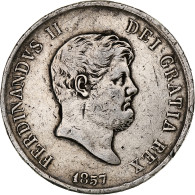 Italie, Ferdinando II, 120 Grana, 1857, Naples, Argent, TB+, KM:370 - Napels & Sicilië