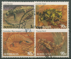 Australien 1983 Bedrohte Tiere Kröte Lizard Dornteufel 826/29 Gestempelt - Used Stamps