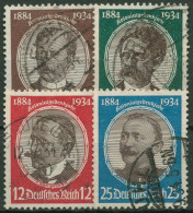 Deutsches Reich 1934 Kolonialforscher 540/43 Gestempelt - Gebruikt